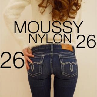 マウジー(moussy)の【美脚】 MOUSSY NYLON fit straight slim 26(デニム/ジーンズ)