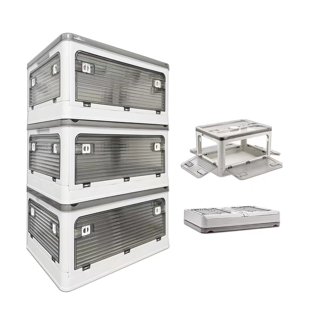 Sサイズ 3個セット 白 収納ボックス 簡単組み立て 収納ケース 軽く移動  インテリア/住まい/日用品の収納家具(ケース/ボックス)の商品写真