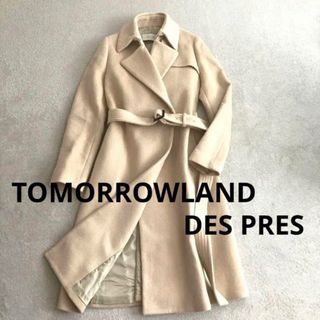 トゥモローランド(TOMORROWLAND)のDES PRES カシミヤロングコート　ベージュ　カシミヤ100%　チェスター　(ロングコート)