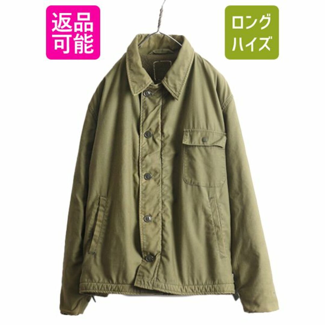 70s 80s 米軍実物 USN ネイビー A-2 デッキ ジャケット メンズ M / 70