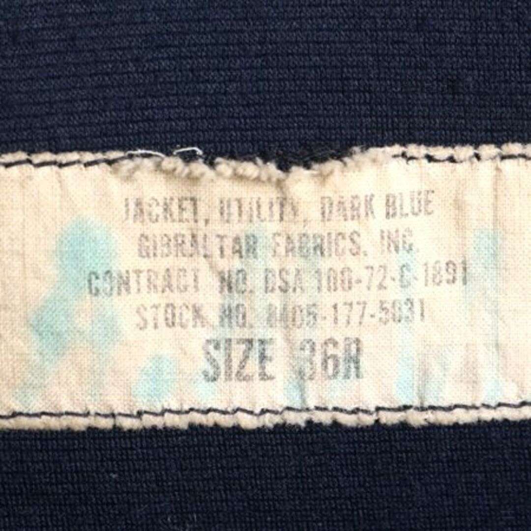 70s 72年製 USN ネイビー サブマリン ジャケット メンズ S 古着 70年代