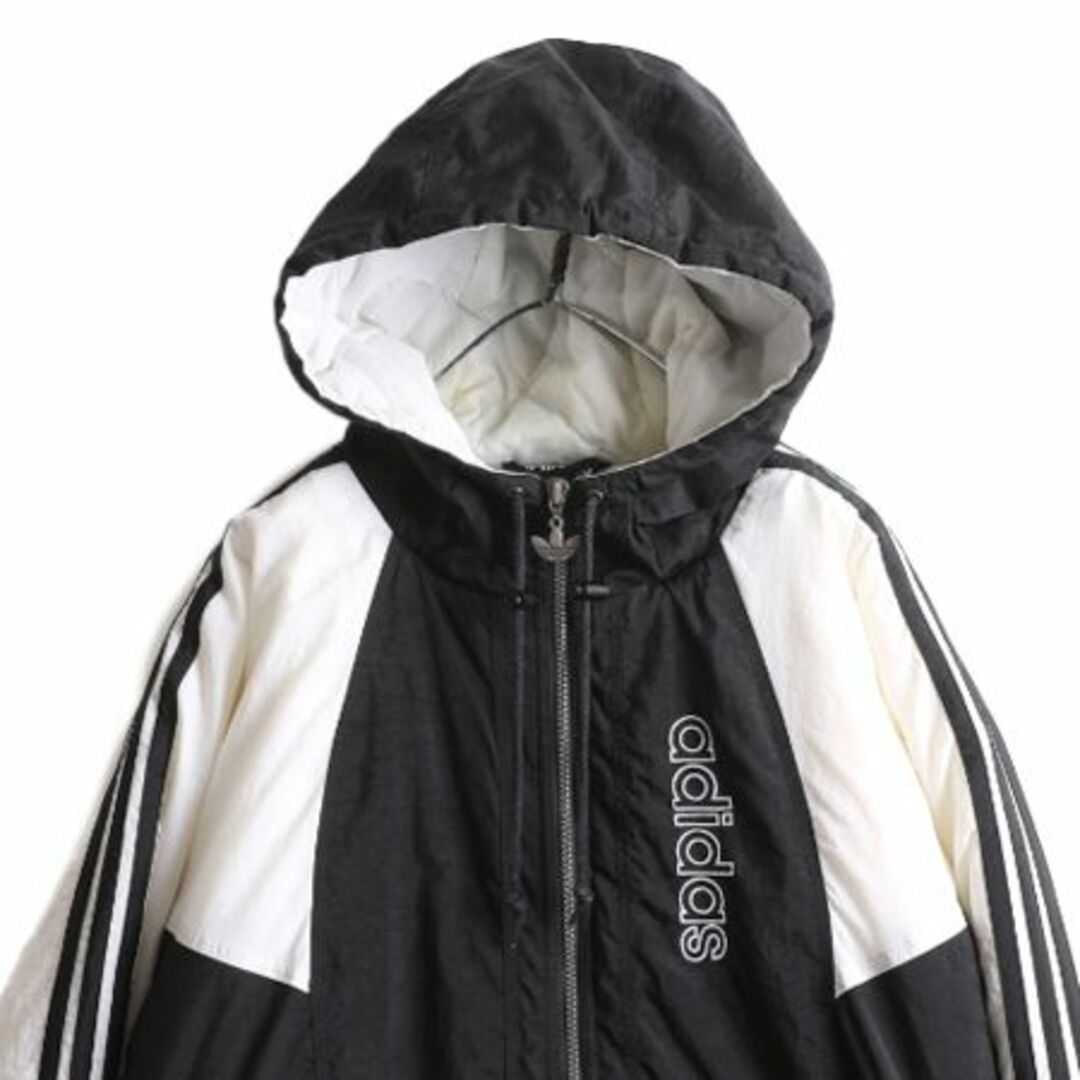 adidas(アディダス)の90s アディダス 中綿 ナイロン パーカー ジャケット メンズ L / 90年代 adidas オールド ジャンパー ウォームアップ キルティング 3ライン メンズのジャケット/アウター(ブルゾン)の商品写真