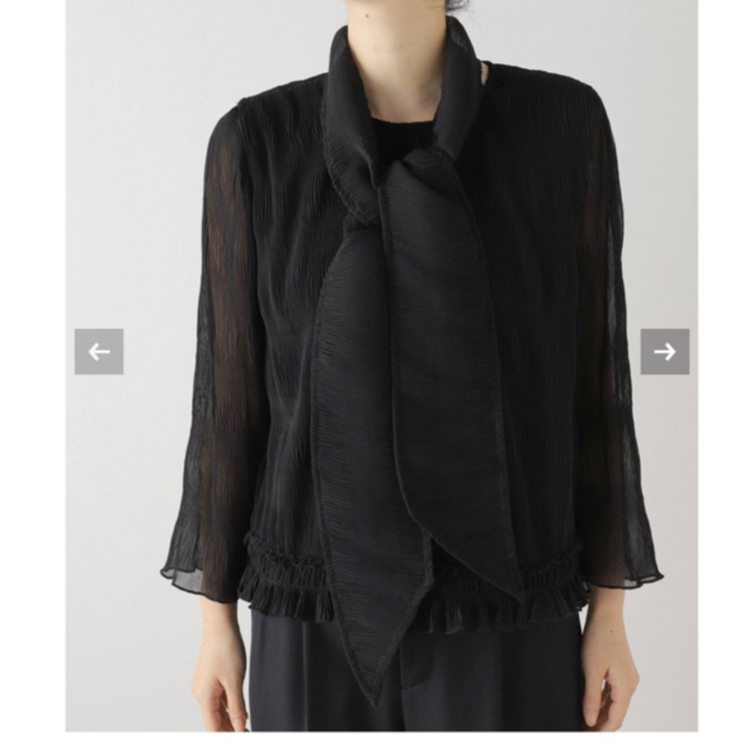 GANNI Pleated GeorgetteScarfBlouse ブラウス  レディースのトップス(シャツ/ブラウス(長袖/七分))の商品写真