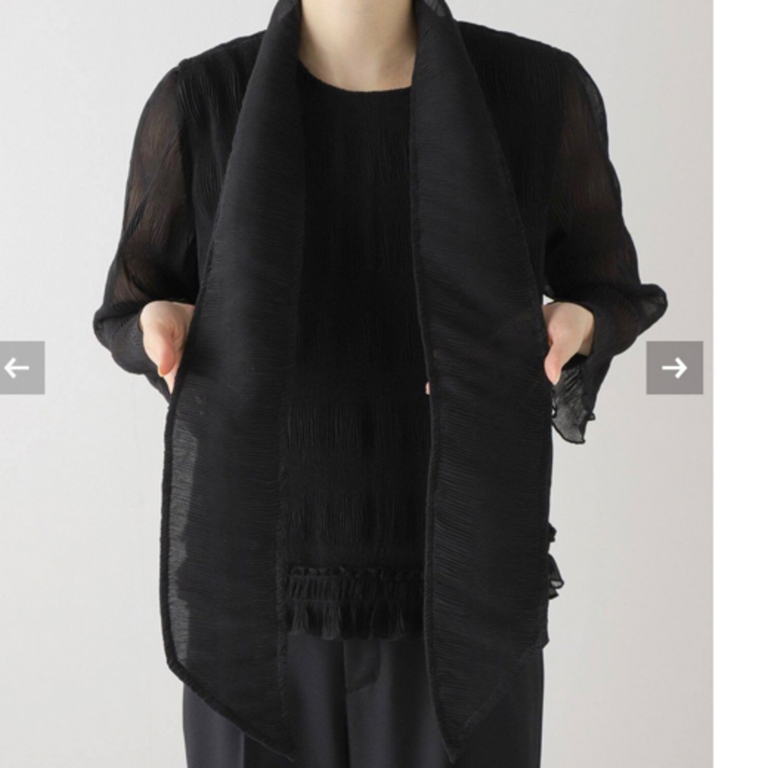 GANNI Pleated GeorgetteScarfBlouse ブラウス  レディースのトップス(シャツ/ブラウス(長袖/七分))の商品写真