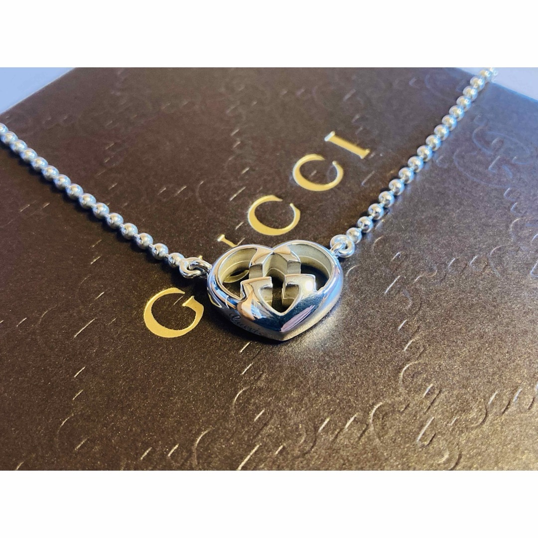 新品同様・正規品】GUCCI インターロッキングG ハート ネックレス 新品同様・正規品】GUCCI インターロッキングG ハート ネックレス