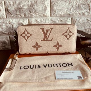 ルイヴィトン(LOUIS VUITTON)の◇ルイヴィトン◇ジッピーウォレット モノグラム アンプラント 長財布 クレーム(財布)