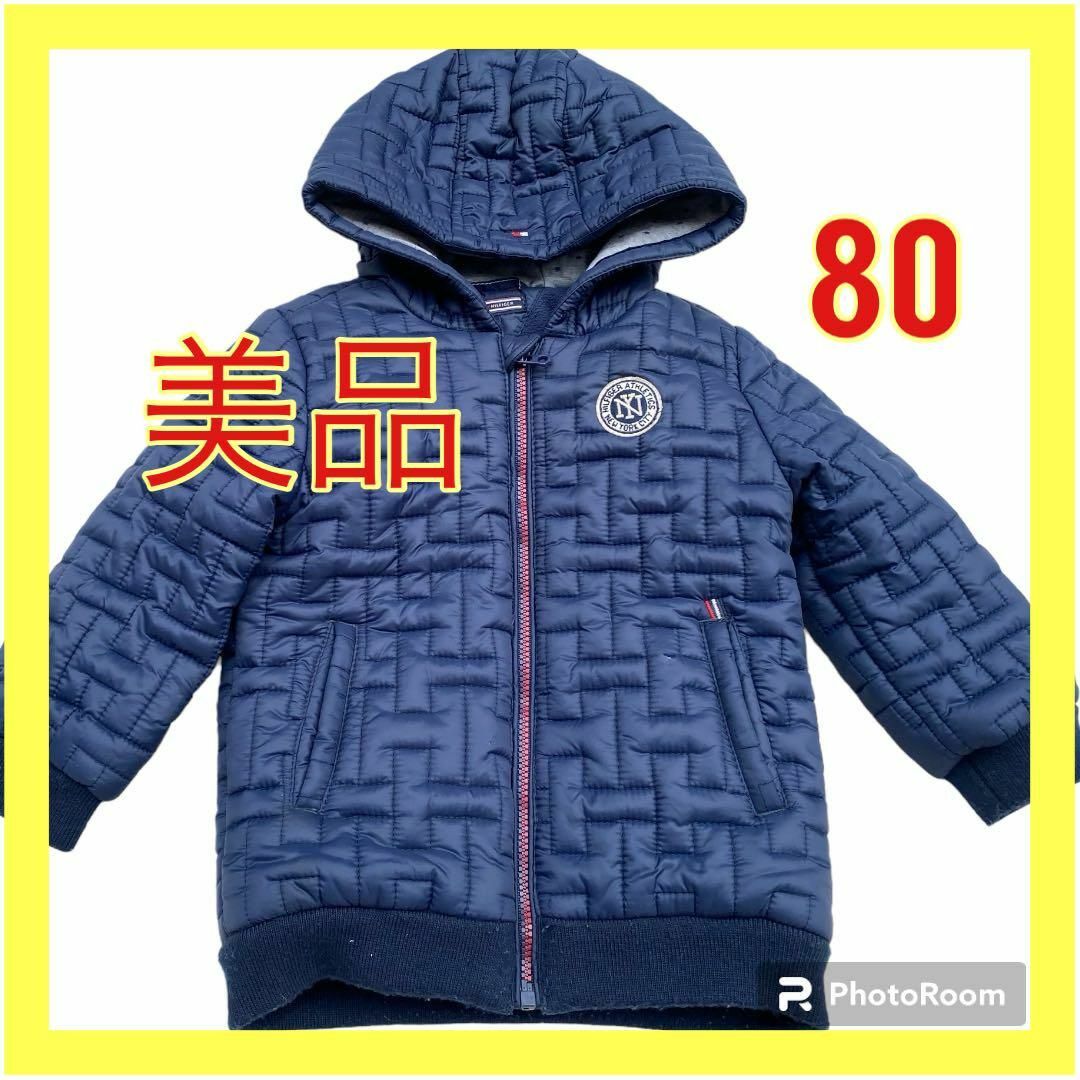 TOMMY HILFIGER(トミーヒルフィガー)の美品　トミーヒルフィガー　ジャンバー　中綿入り　上着　ジャケット　アウター８０ キッズ/ベビー/マタニティのベビー服(~85cm)(ジャケット/コート)の商品写真