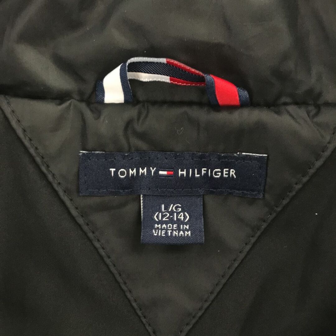 TOMMY HILFIGER(トミーヒルフィガー)のトミーヒルフィガー 長袖 キルティングジャケット L（12-14） ブラック TOMMY HILFIGER キッズ 古着 【240217】 キッズ/ベビー/マタニティのキッズ服男の子用(90cm~)(ジャケット/上着)の商品写真