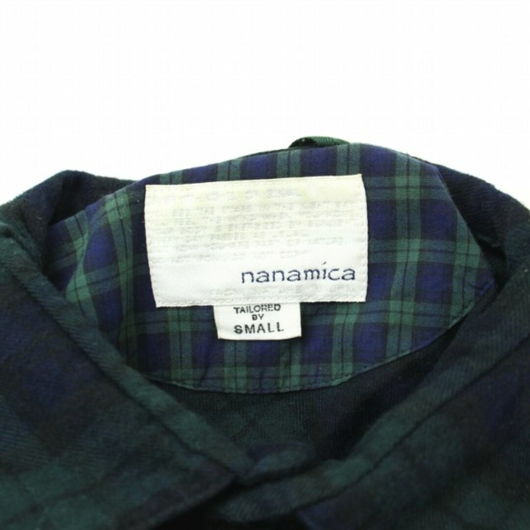 nanamica(ナナミカ)のnanamica ネルシャツ カジュアルシャツ 長袖 チェック柄 S 緑 紺 メンズのトップス(シャツ)の商品写真