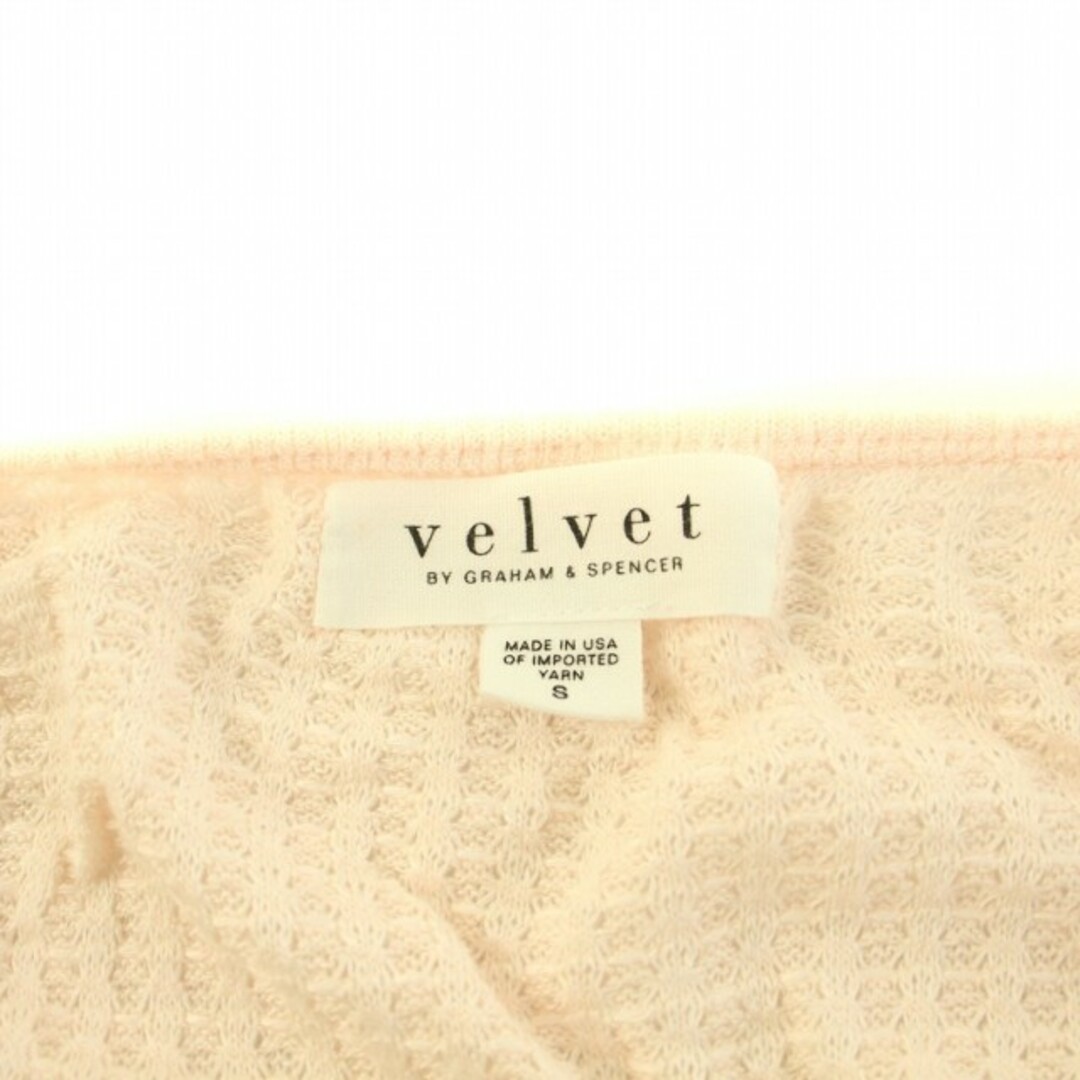 velvet(ベルベット)のベルベット by Graham & Spencer カーディガン 七分袖 ピンク レディースのトップス(カーディガン)の商品写真