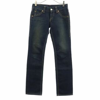 リーバイス(Levi's)のリーバイス ストレート デニムパンツ W29 ネイビー LEVI'S ジーンズ レディース 【中古】  【240217】(ショートパンツ)