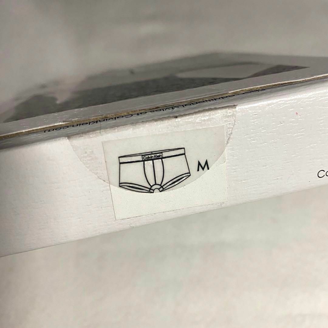【新品】カルバンクライン　ボクサーパンツ　メンズ M ホワイト ボックスロゴ メンズのアンダーウェア(ボクサーパンツ)の商品写真