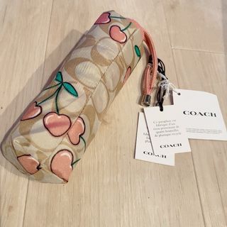 コーチ(COACH)のCOACH さくらんぼ柄 折りたたみ傘(傘)