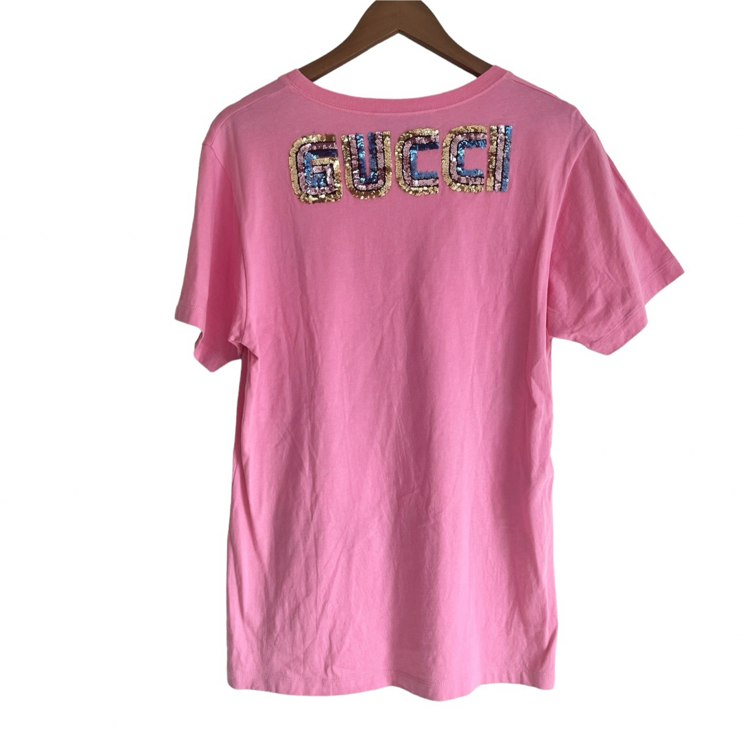 Gucci(グッチ)のGUCCI メゾンダムールドッグプリントコットン バック装飾 スパンコール メンズのトップス(Tシャツ/カットソー(半袖/袖なし))の商品写真