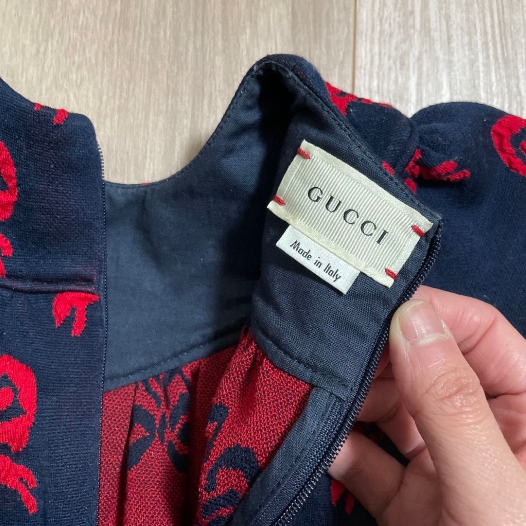 Gucci(グッチ)のグッチ　ワンピース　ベビー　80 90 gucci キッズ/ベビー/マタニティのベビー服(~85cm)(ワンピース)の商品写真