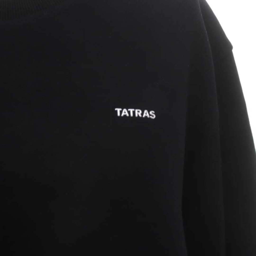 TATRAS(タトラス)のタトラス ヴェノダ ロゴ スウェット トレーナー 長袖 コットン 01 S 黒 レディースのトップス(トレーナー/スウェット)の商品写真