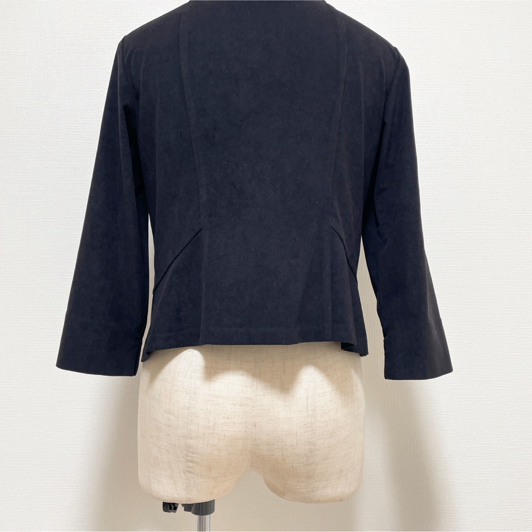 Sybilla(シビラ)のSybilla シビラ スウェードジャケット 黒 日本製 上品上質 レディースのジャケット/アウター(テーラードジャケット)の商品写真