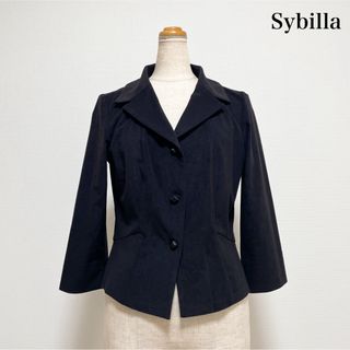 シビラ(Sybilla)のSybilla シビラ スウェードジャケット 黒 日本製 上品上質(テーラードジャケット)