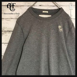 アバクロンビーアンドフィッチ(Abercrombie&Fitch)の【美品】アバクロンビー＆フィッチ　刺繍ロゴ入り長袖Tシャツ　ロンT F881(Tシャツ/カットソー(七分/長袖))