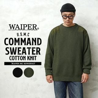 ワイパー(WAIPER)のWAIPER.inc コマンドセーター　オリーブ(ニット/セーター)