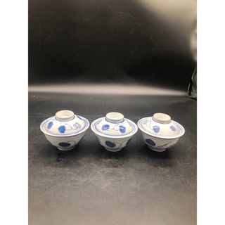 古伊万里　有田焼　明治大正頃　蓋付き　茶碗　飯碗　汁椀　色絵　時代物(食器)