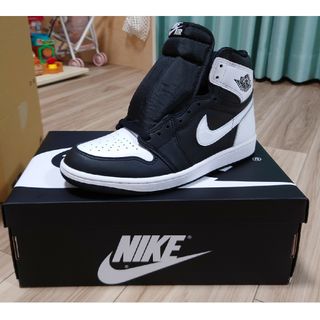 ナイキ(NIKE)のNIKE AIRJORDAN1 HIGH OG BLACK/WHITE 27cm(スニーカー)