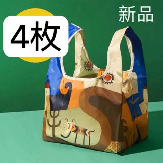 カルディ(KALDI)の伝説柄カルディKALDI 非売品　4枚セット折り畳みエコバッグ　新品(エコバッグ)