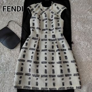 FENDI - 極美品 フェンディ サマーニット ワンピース Aライン 膝丈