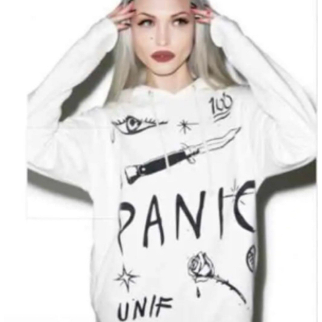 UNIF(ユニフ)のUNIF ユニフ panicパーカー サイズS 美品 レディースのトップス(パーカー)の商品写真