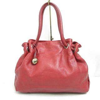 フルラ(Furla)のフルラ FURLA レザー ハンド バッグ レッド 赤 チャーム付き(ハンドバッグ)