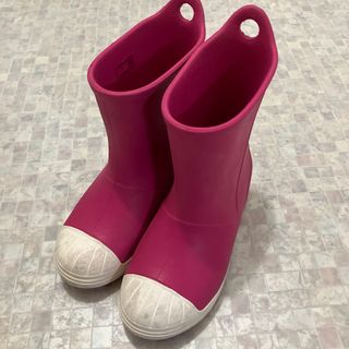 クロックス(crocs)のクロックス　長靴　18.5cm ピンク(長靴/レインシューズ)