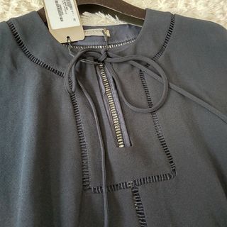 未使用 ボッテガヴェネタ ノースリーブ ワンピース 大きいサイズ ネイビー タグ 未使用 ボッテガヴェネタ ノースリーブ ワンピース 大きいサイズ ネイビー タグ