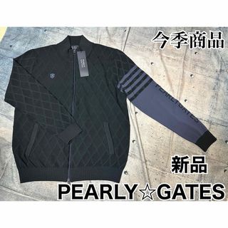 パーリーゲイツ(PEARLY GATES)のパーリーゲイツ　カーディガン　ニット　新品　サイズ５　新作(ウエア)