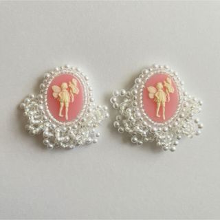 No.260 ハンドメイド　ビーズ刺繍　パールフリンジ　ピアス(ピアス)