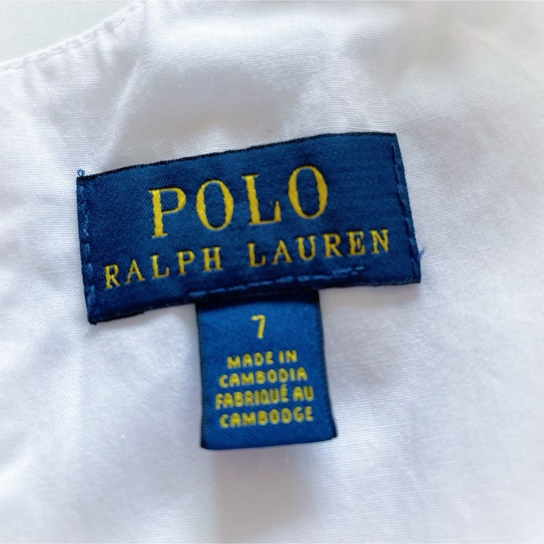 POLO RALPH LAUREN(ポロラルフローレン)の美品 RALPH LAUREN ワンピース サマ－ドレス ボ－ダ－ 130 キッズ/ベビー/マタニティのキッズ服女の子用(90cm~)(ドレス/フォーマル)の商品写真