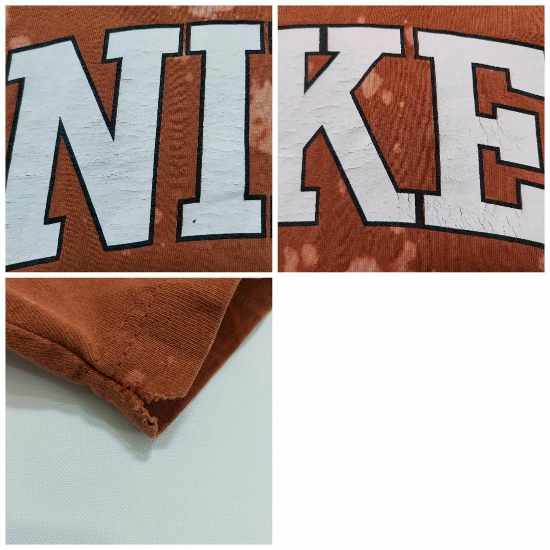 NIKE(ナイキ)のNIKE ナイキ ロゴプリントTシャツ ブリーチ タイダイ L ブラウン 茶色 メンズのトップス(Tシャツ/カットソー(半袖/袖なし))の商品写真
