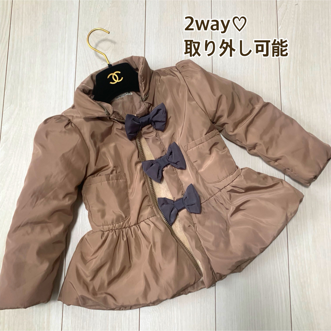 OLD BETTY'S(オールドベティーズ)の【OLD BETTY'S 】 オールドベティーズ  2way キッズ コート キッズ/ベビー/マタニティのキッズ服女の子用(90cm~)(コート)の商品写真