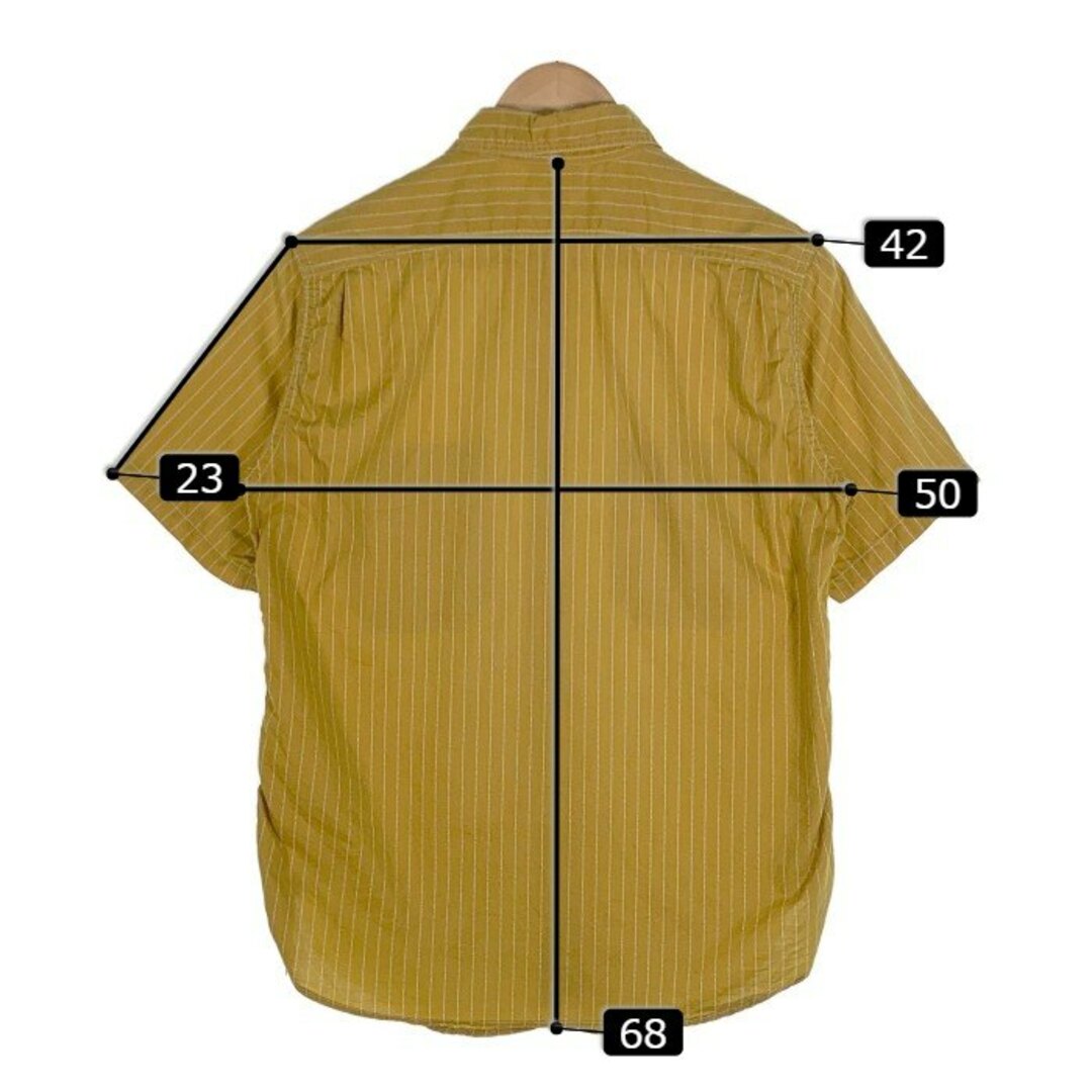 FREEWHEELERS(フリーホイーラーズ)のFREEWHEELERS フリーホイーラーズ ウォバッシュストライプ 半袖ワークシャツ マスタード Size 15 メンズのトップス(Tシャツ/カットソー(半袖/袖なし))の商品写真