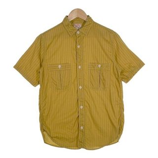 フリーホイーラーズ(FREEWHEELERS)のFREEWHEELERS フリーホイーラーズ ウォバッシュストライプ 半袖ワークシャツ マスタード Size 15(Tシャツ/カットソー(半袖/袖なし))