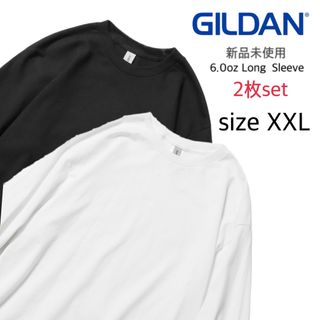 ギルタン(GILDAN)の【ギルダン】新品未使用 ウルトラコットン 無地 長袖Tシャツ 白 黒  XXL(Tシャツ/カットソー(七分/長袖))