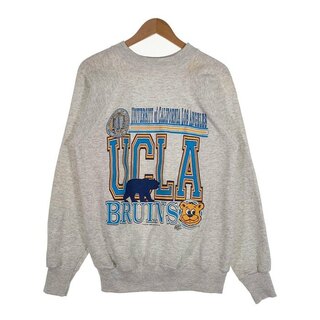 90's UCLA プリント スウェットクルーネックトレーナー ULTRA SWEATS グレー Size L(スウェット)