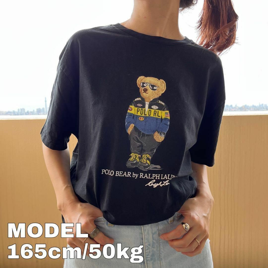 ポロラルフローレン ポロベア プリントTシャツ 熊 L ブラック 黒 ブルー | フリマアプリ ラクマ