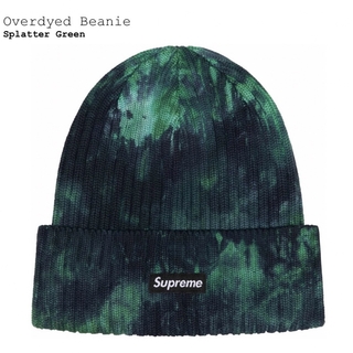 シュプリーム(Supreme)のSupreme Overdyed Beanie☆Splatter Green☆(ニット帽/ビーニー)