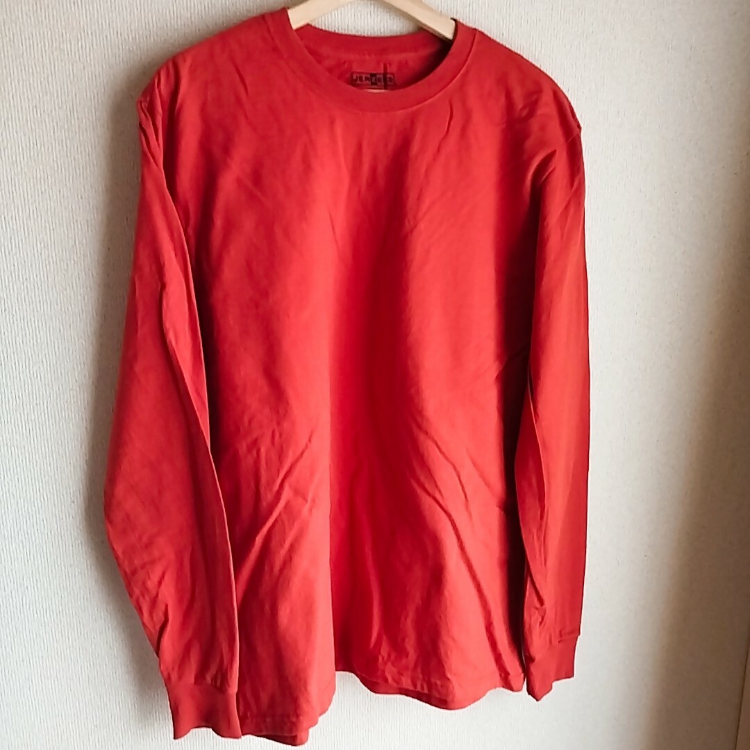 JERZEES(ジャージーズ)の古着 JERZEES ジャージーズ　ロンT　ダークオレンジ　Lサイズ メンズのトップス(Tシャツ/カットソー(七分/長袖))の商品写真