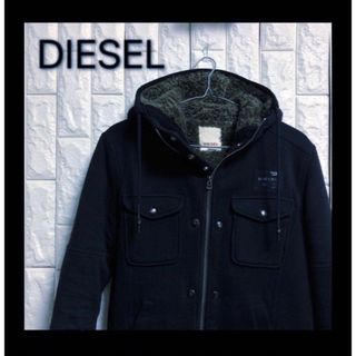 ディーゼル(DIESEL)のDIESEL ジップアップ（ボタン留め）パーカー　厚手フーディ(パーカー)