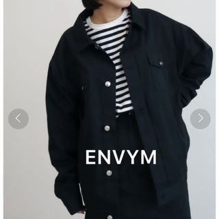 アンビー(ENVYM)の新品❣️ENVYM ツイルジャケット グリーンパークス(Gジャン/デニムジャケット)