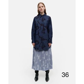 マリメッコ(marimekko)のマリメッコ Nila Unikko シャツ　ウニッコ　ワンピース(シャツ/ブラウス(長袖/七分))