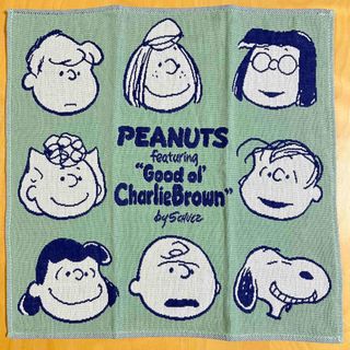 スヌーピー(SNOOPY)のスヌーピー　PEANUTS  ガーゼハンカチ 緑(ハンカチ)