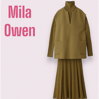 Mila Owen - 新品未使用ニットベスト×プルオーバー布帛パンツSET UPの