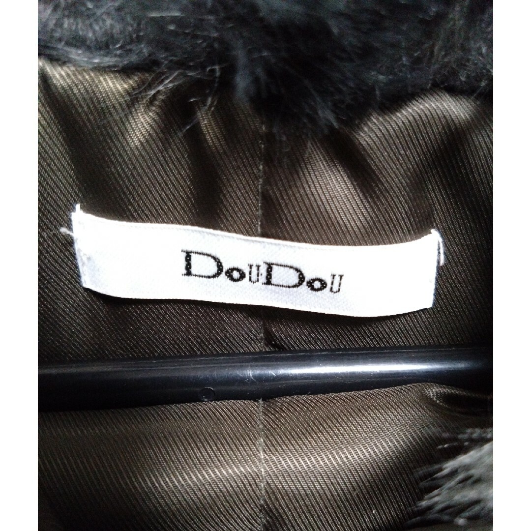 DouDou(ドゥドゥ)のもも様、DouDou. 　フォックスファー付きコート、36 レディースのジャケット/アウター(ロングコート)の商品写真